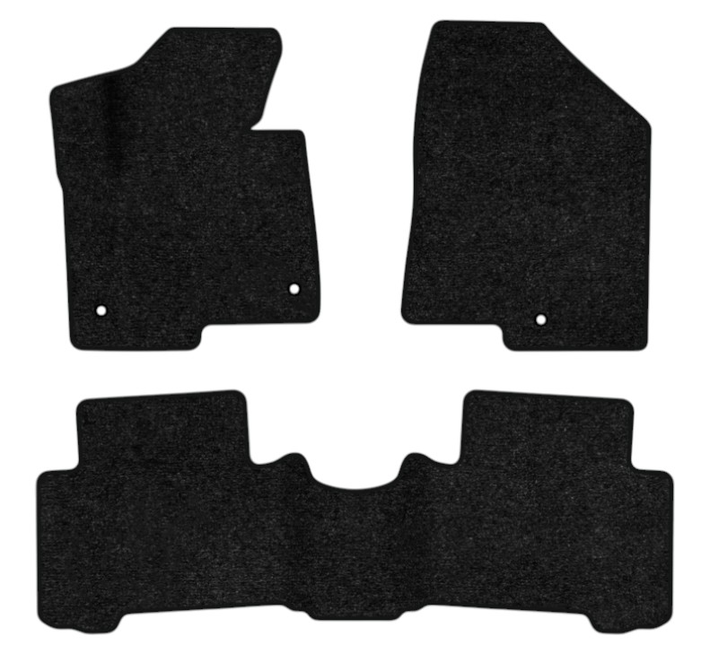 Коврики ворсовые в салон авто EVAtech Standard Hyundai Santa FE (DM) 5 seats (3 clips) 2012-2017 3 поколение SUV Korea черный кант HY13948ZE3KH3VEB - Фото 1