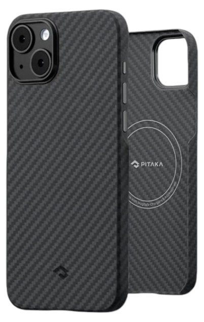 Чехол для смартфона Pitaka MagEZ Case 3 Twill 1500D Black/Grey for iPhone 14 Plus (KI1401M) - Фото 1