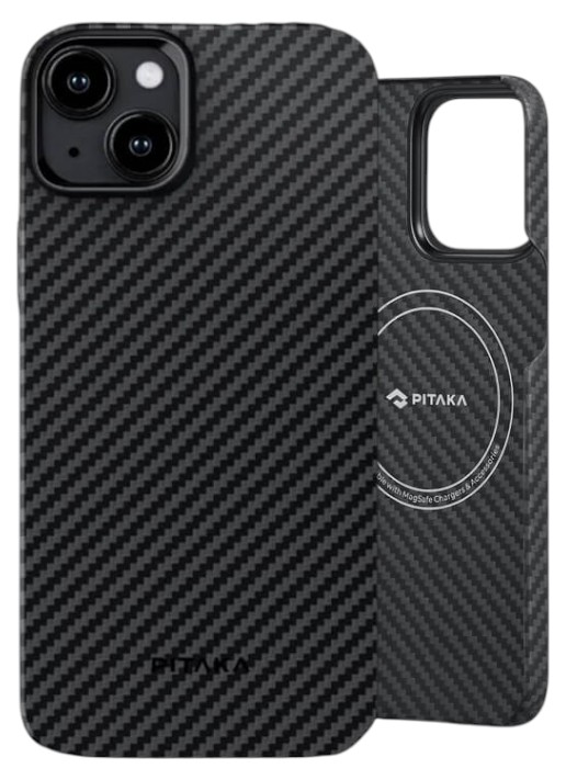 Чехол для смартфона Pitaka MagEZ Case 4 Twill 1500D Black/Grey for iPhone 15 Plus (KI1501M) - Фото 1