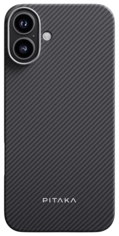 Чехол для смартфона Pitaka Ultra-Slim Classic Twill 600D Black/Grey for iPhone 16 (KI1601A) - Фото 1
