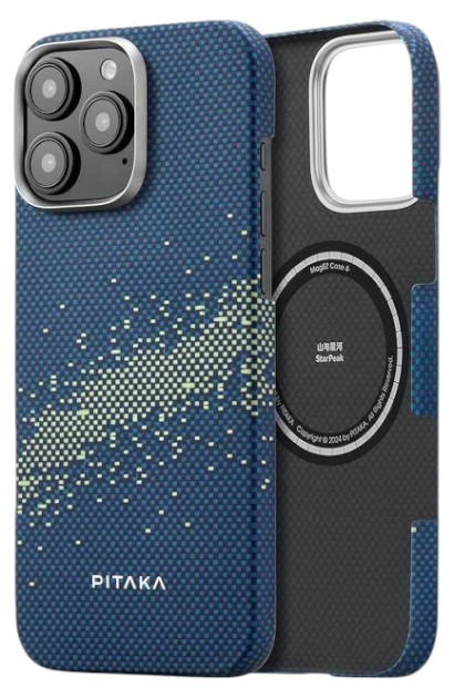 Чехол для смартфона Pitaka Tactile Woven StarPeak Lumintex Milky Way Galaxy for iPhone 16 Pro (KI1603PMYG) - Фото 1