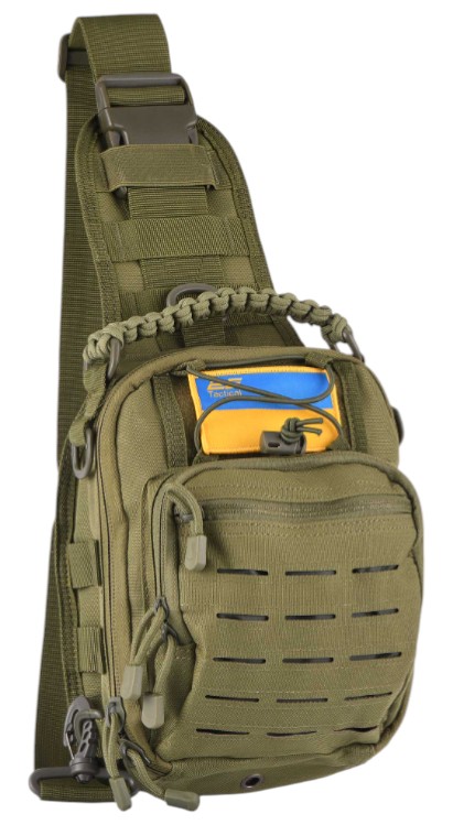 Сумка тактична 2E Tactical Laser Cut 2.5 л Green (2E-MILSLIBAG-Y09L-OG) - Фото 1