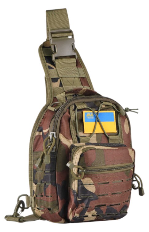 Сумка тактическая 2E Tactical Laser Cut 2.5 л Dark Camouflage (2E-MILSLIBAG-Y09L-WC) - Фото 1