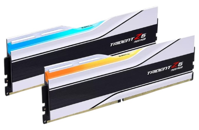 Память DDR G.Skill Trident Z5 Neo RGB White DDR5-6000 2x32GB AMD EXPO (F5-6000J2836G32GX2-TZ5NRW) - Фото 1