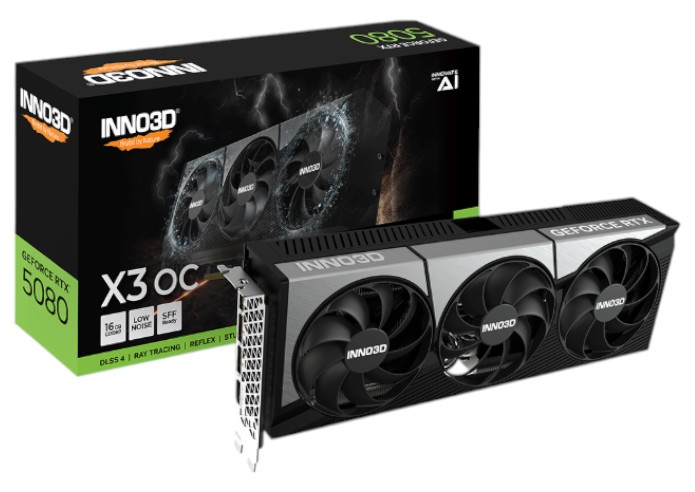 Відеокарта Inno3D NVIDIA GeForce RTX 5080 X3 OC (N50803-16D7X-17603930) - Фото 1