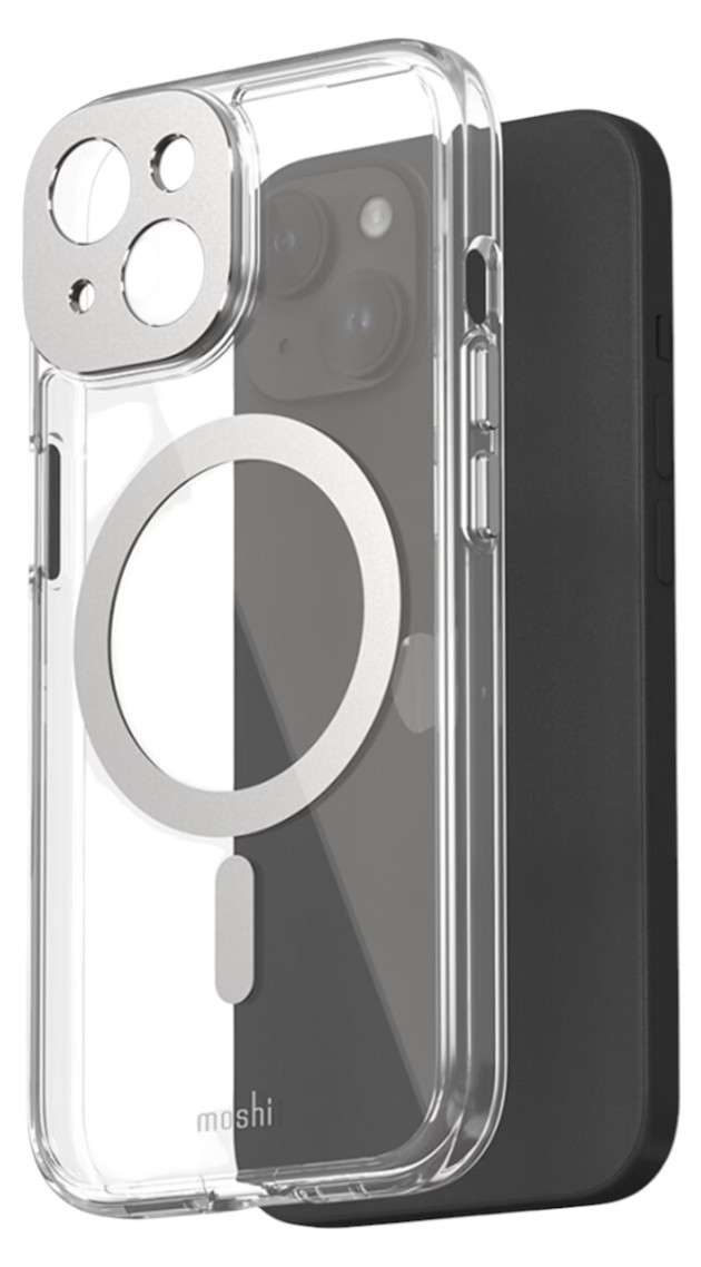 Чехол для смартфона Moshi iGlaze Slim Hardshell Case Luna Silver for iPhone 15 (99MO231001) - Фото 1