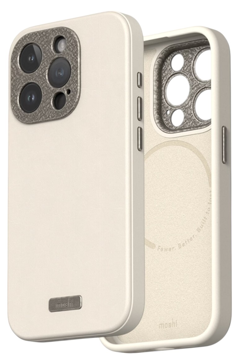 Чехол для смартфона Moshi Napa Slim Hardshell Case Eggnog White for iPhone 15 Pro (99MO231111) - Фото 1