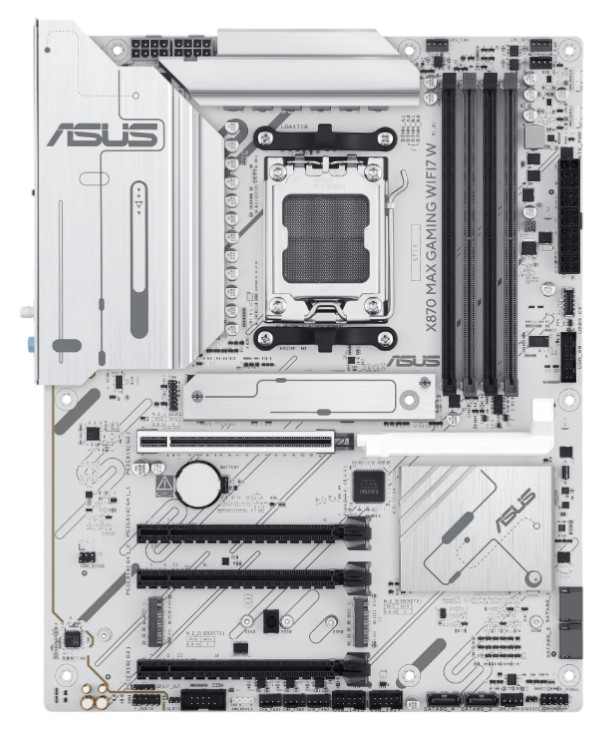 Материнская плата Asus X870 MAX GAMING WIFI7 White 4xDDR5 - Фото 1