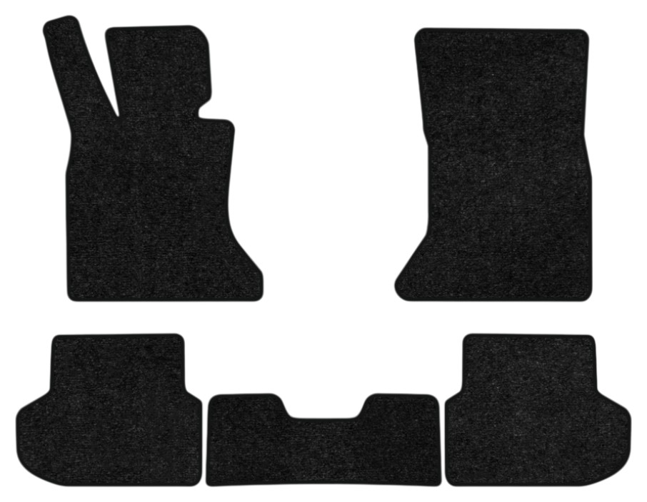 Килимки ворсові в салон авто EVAtech Standard для BMW 5 Series (F10) (xDrive) Restyling Electric seats 2013-2017 6 покоління Sedan EU чорний кант BM13491C5BM8VEB - Фото 1