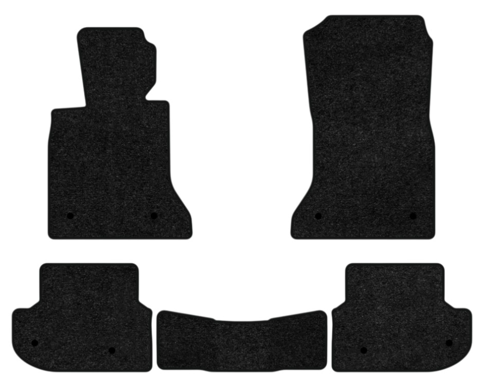Килимки ворсові в салон авто EVAtech Standard для BMW 5 Series (F10) Mechanical seats 2010-2013 6 покоління Sedan EU чорний кант BM31054CB5BW8VEB - Фото 1
