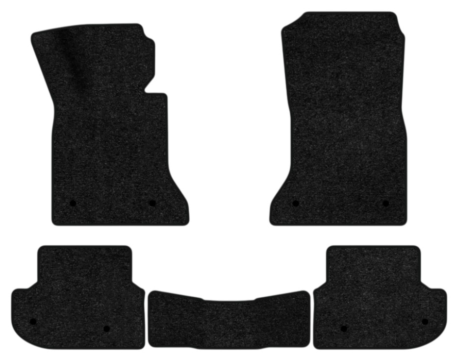 Коврики ворсовые в салон авто EVAtech Standard для BMW 5 Series (F10) Mechanical seats 2010-2013 6 поколение Sedan EU черный кант BM31054CD5BW8VEB - Фото 1