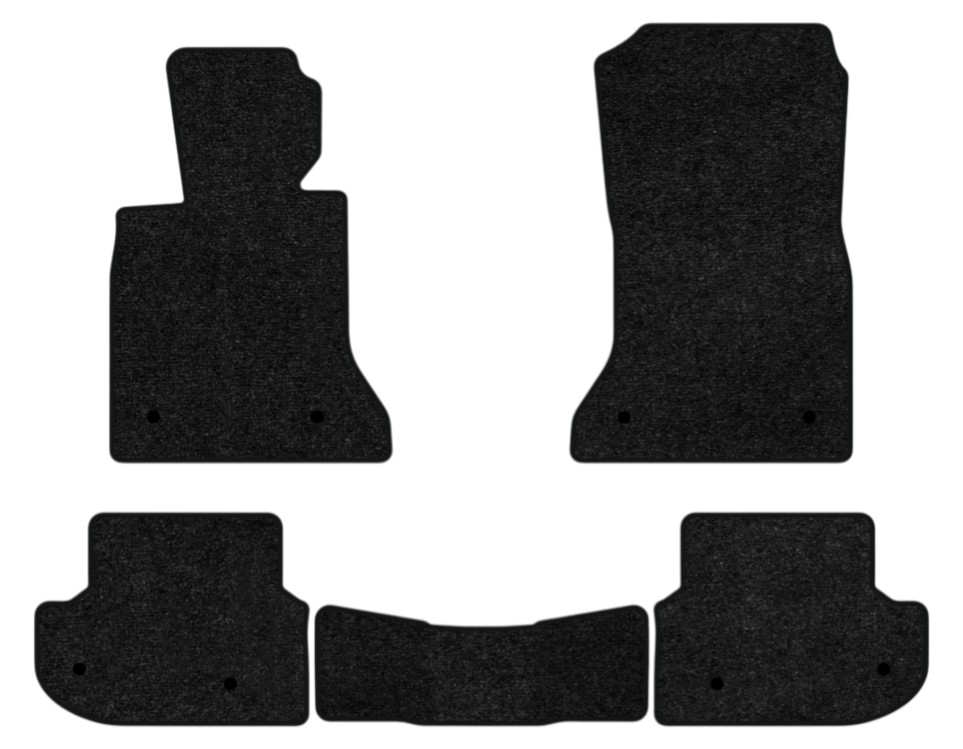 Коврики ворсовые в салон авто EVAtech Standard для BMW 5 Series (F11) RWD Mechanical seats 2010-2013 6 поколение Combi EU черный кант BM31056CB5BW8VEB - Фото 1