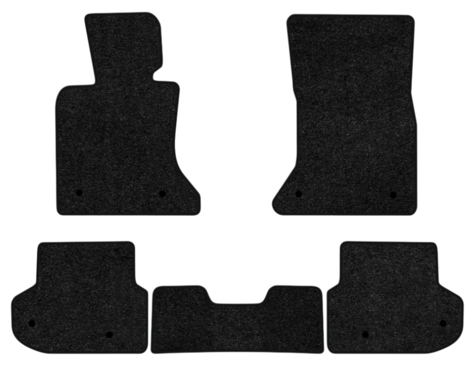 Коврики ворсовые в салон авто EVAtech Standard для BMW 5 Series (F11) (xDrive) Restyling Mechanical seats 2013-2017 6 поколение Combi EU черный кант BM11059CB5BW8VEB - Фото 1