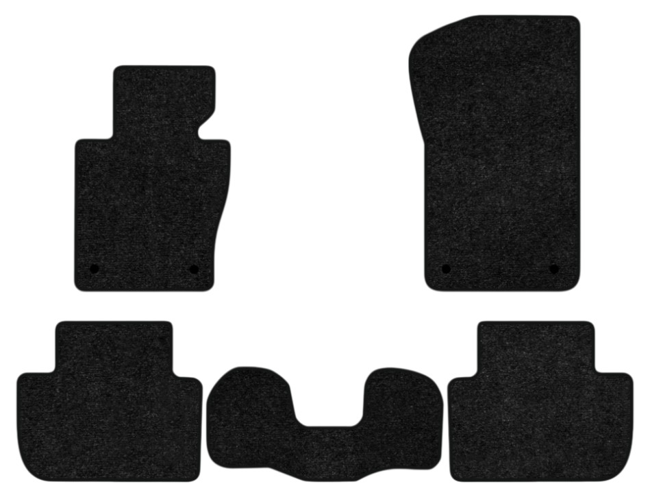 Коврики ворсовые в салон авто EVAtech Standard для BMW X3 (E83) (4 clips) 2003-2010 1 поколение SUV EU черный кант BM22470CB5BW4VEB - Фото 1