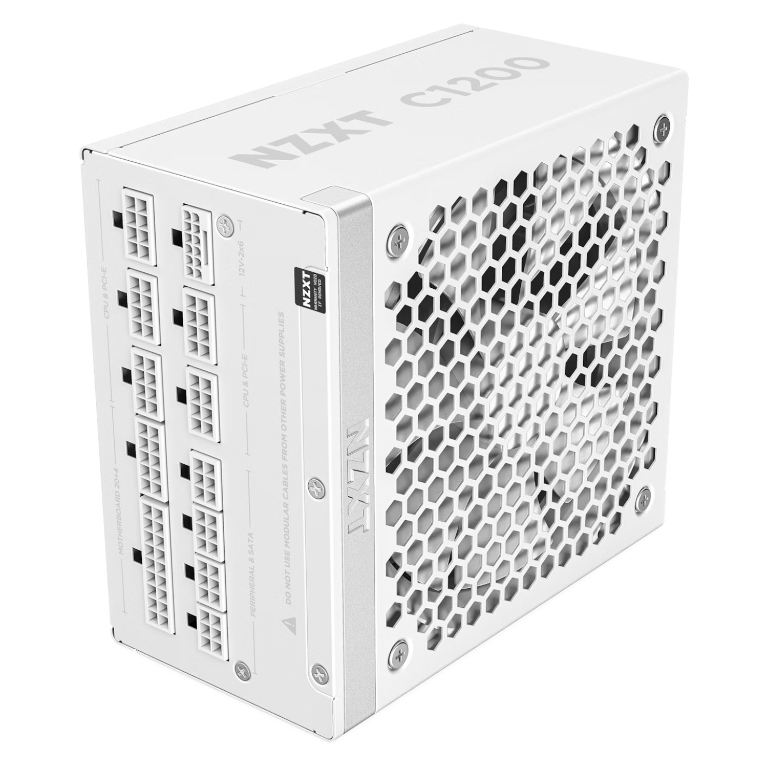 Блок питания для ПК NZXT ATX 3.1 1200 Watt 80 Plus Gold Fully Modular Low-Noise Power Supply White (PA-2G2BW-EU) - Фото 1
