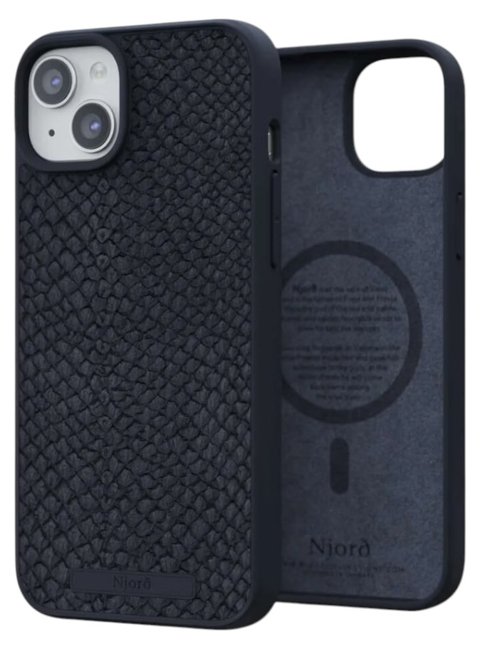 Чехол для смартфона Njord Salmon Leather MagSafe Case Black for iPhone 15 Plus (NA52SL00) - Фото 1