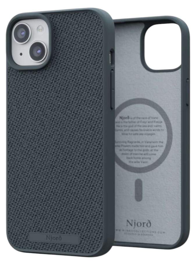 Чехол для смартфона Njord Fabric MagSafe Case Dark Grey for iPhone 15 Plus (NA52FA09) - Фото 1