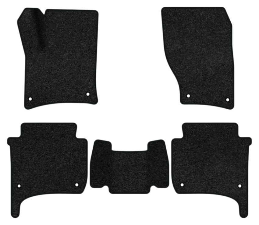 Коврики ворсовые в салон авто EVAtech Premium для Volkswagen Touareg (7P) (4-zone climate control) 2010-2014 2 поколение SUV EU черный кант (VW33959CD5TL8VPB) - Фото 1