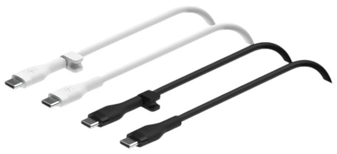 Кабель синхронизации данных Belkin USB-C > USB-C 1m Black/White (CAB009BT1MBW2PK) - Фото 1