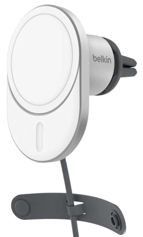 Автодержатель с беспроводной зарядкой Belkin MagSafe Qi2 (WIC008BTGR-V2) - Фото 1