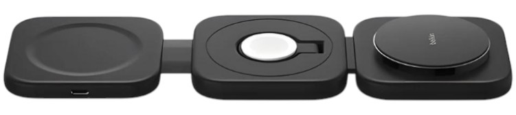 Беспроводное зарядное устройство Belkin 3в1 Travel Pad Wireless Qi2 15Вт Black (WIZ024VFBK) - Фото 1