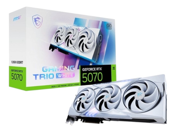 Відеокарта MSI GeForce RTX 5070 12GB GDDR7 Gaming Trio OC White - Фото 1