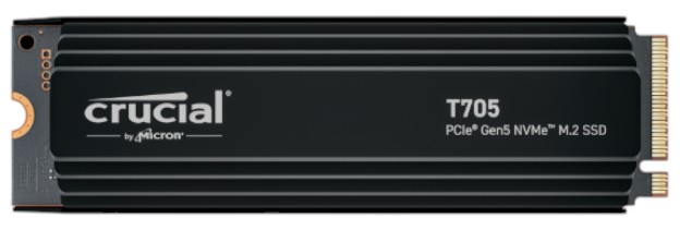 SSD-накопитель внутренний Crucial Micron SSD T705 1TB PCie 5.0 NVMe w/Heatsink (CT1000T705SSD5) - Фото 1