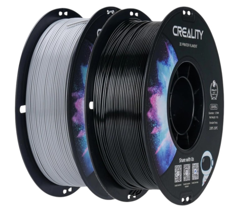 Нитка для PETG-картриджа Creality Filament 1.75 мм черный/серый (3301030086) - Фото 1