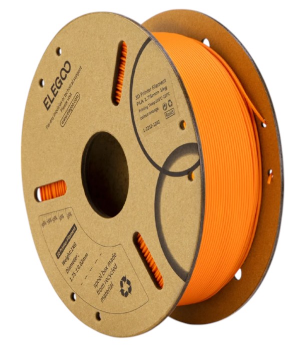 Нитка для PLA-картриджа Elegoo Filament 1.75 мм оранжевый (50.203.0067) - Фото 1