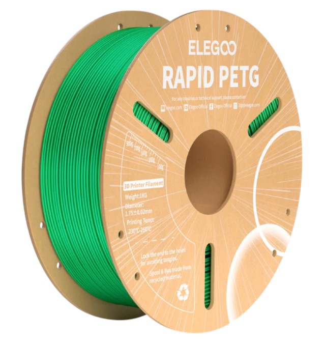 Нитка для PETG-картриджа Elegoo Rapid Filament 1.75 мм зеленый (50.203.0220) - Фото 1