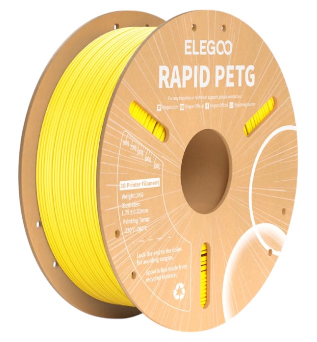 Нитка для PETG-картриджа Elegoo Rapid Filament 1.75 мм желтый (50.203.0221) - Фото 1