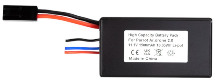 Аккумулятор для квадрокоптера PowerPlant Parrot Ar.drone 2.0 1500mAh (Dual Connector) (CB970681) - Фото 1