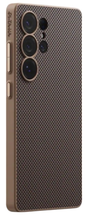 Чехол для смартфона Pitaka PinButton Case Plain 600D Black/Gold for Samsung Galaxy S25 Ultra (PBS2502U) - Фото 1