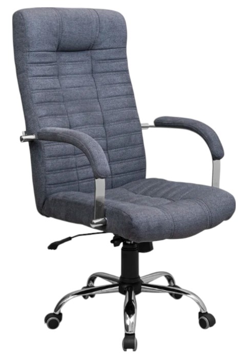 Кресло офисное Richman Атлант Хром П1 M-2 (Anyfix) Мисти ДК Грей - Фото 1