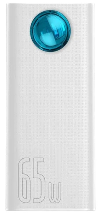 Батарея мобильная Baseus Amblight 30000mAh 65W 4xUSB-A+USB-C + USB-C White (PPLG000102) - Фото 1