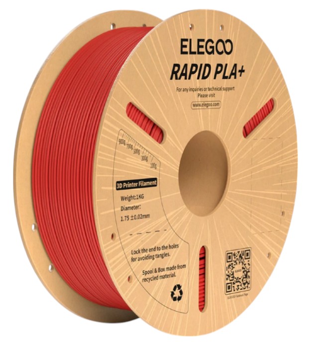 Нитка для PLA-картриджа Elegoo Rapid Plus Filament 1.75 мм красный (50.203.0119) - Фото 1