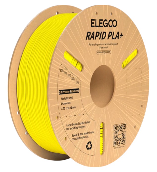 Нитка для PLA-картриджа Elegoo Rapid Plus Filament 1.75 мм желтый (50.203.0121) - Фото 1