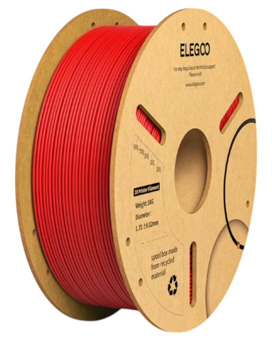 Нитка для PLA-картриджа Elegoo Plus Filament 1.75 мм красный (50.203.0053) - Фото 1