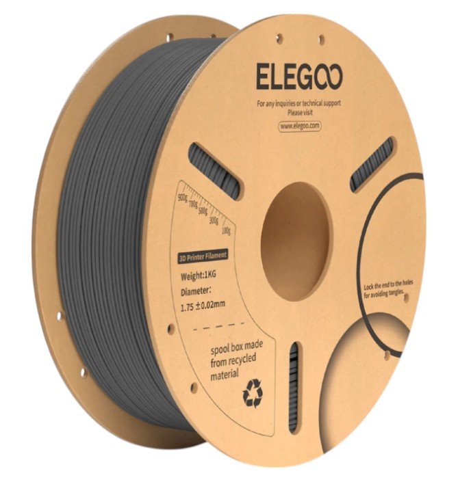 Нитка для PLA-картриджа Elegoo Plus Filament 1.75 мм космический серый (50.203.0163) - Фото 1