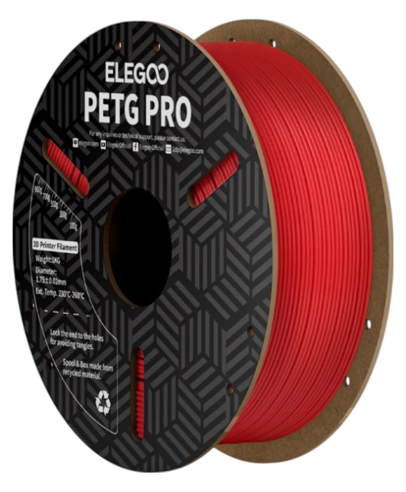 Нитка для PETG-картриджа Elegoo PRO Filament 1.75 мм бордово-красный (50.203.0200) - Фото 1