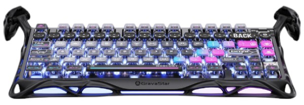 Клавиатура беспроводная игровая GravaStar Mercury K1 Pro 80keys Kailh Speedy Mint BT/WL/USB Black (GSK1PRO_CMBLK) - Фото 1