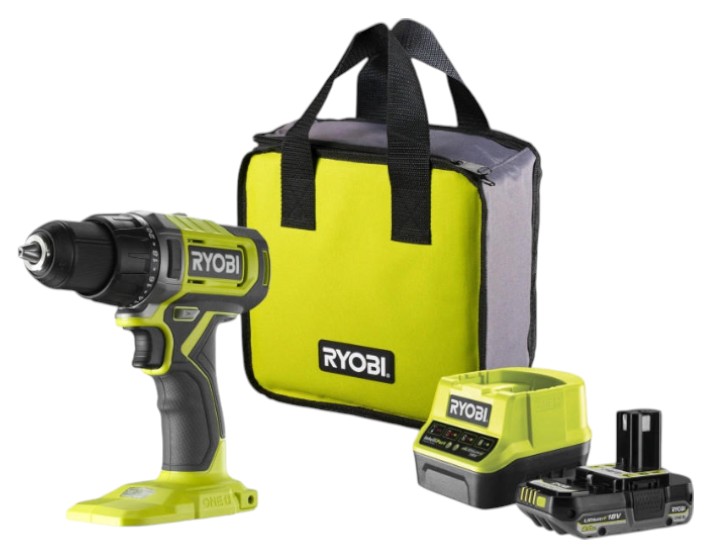 Дрель-шуруповерт Ryobi ONE+ RDD18-1C20S + сумка (5133005519) - Фото 1