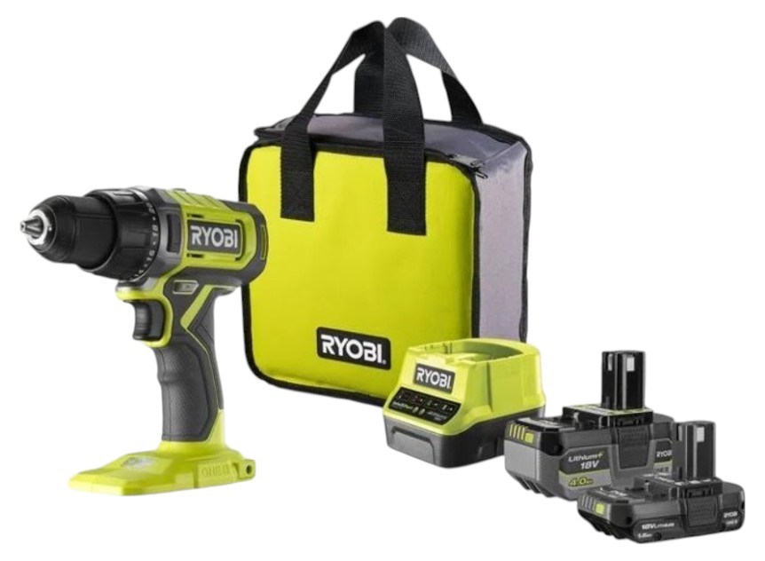 Дрель-шуруповерт Ryobi ONE+ RDD18-2C415S + сумка (5133005612) - Фото 1