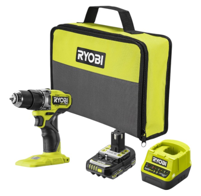 Дрель-шуруповерт Ryobi ONE+ HP RPD18C1-1C20G + сумка (5133006525) - Фото 1