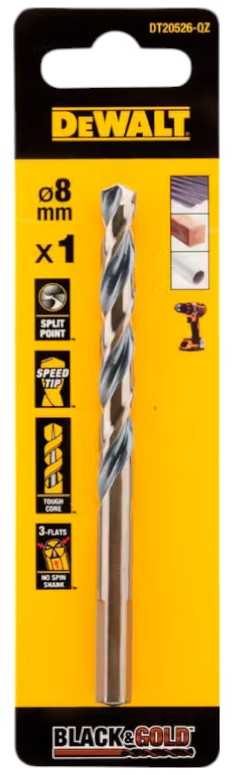 Сверло DeWALT EXTREME BLACK & GOLD HSS - G (DT20526) - Фото 1