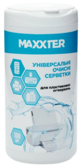 Чистящие салфетки для экранов Maxxter 100 шт. (CW-PL100-01) - Фото 1