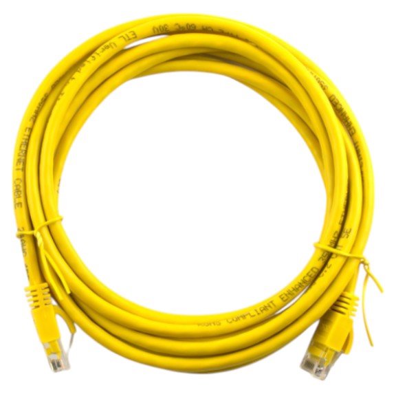 Кабель патч-корд Ritar UTP RJ45 Cat.5e 25m Yellow (PCR-CU/25Yw/4273) - Фото 1