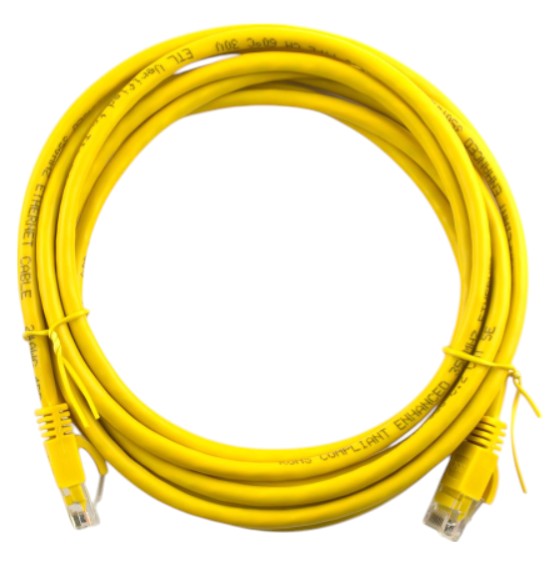 Кабель патч-корд Ritar UTP RJ45 Cat.5e 20 m Yellow (PCR-CU/20Be/4300) - Фото 1