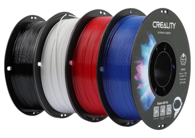 Нитка для PETG-картриджа Creality Filament 1.75 мм чёрный/белый/красный/синий (3301030084) - Фото 1