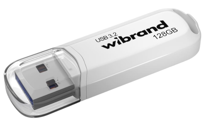 Флеш USB Wibrand USB 3.2 Gen1 Marten 128GB White (WI3.2/MA128P10W) - Фото 1